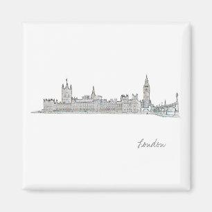 Imã Magnet de Paisagem da Arquitetura Big Ben de Londr