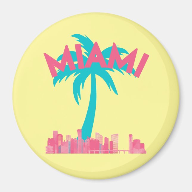 Imã Magnet de paisagem urbana de Miami (Frente)