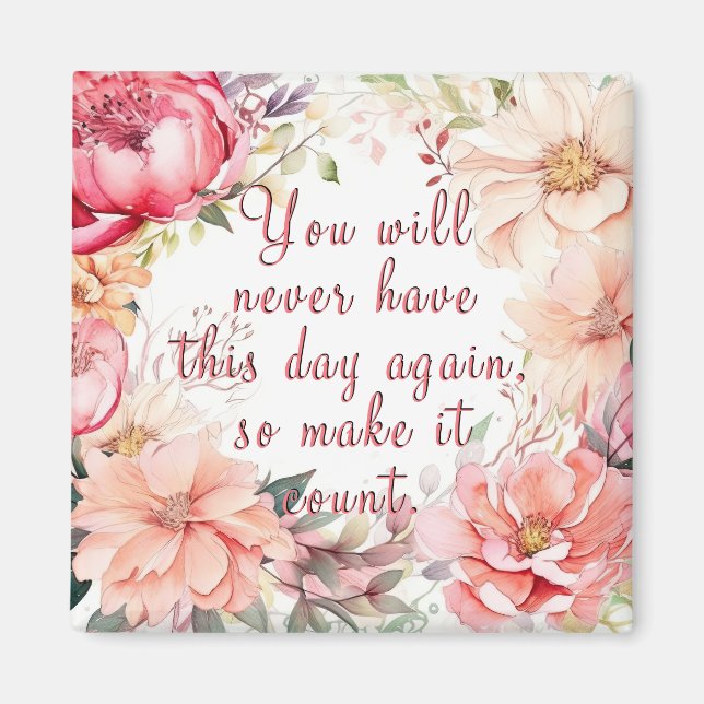 Imã Magnet de Palavras Inspiracionais e Motivacionais (Frente)