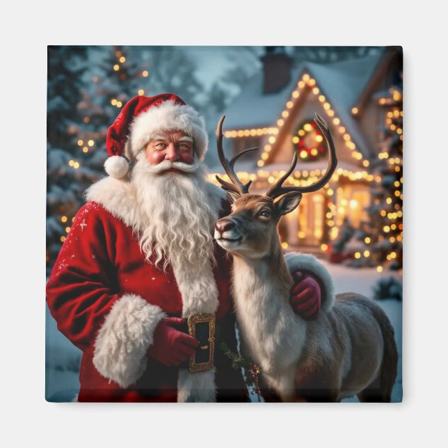 Imã Magnet de Papais noeis de Férias (Frente)