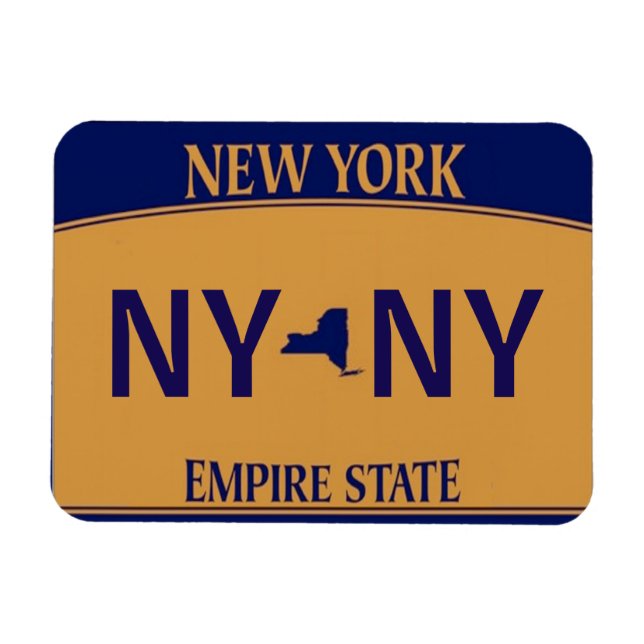 Ímã Magnet de Placa de Licença NY (Horizontal)