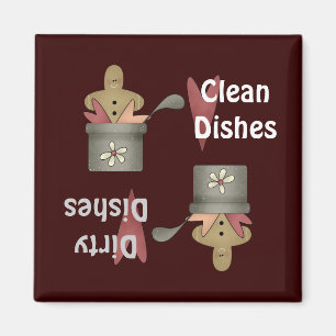 Imã Magnet de Potes Prim Clean Dirty Dishes