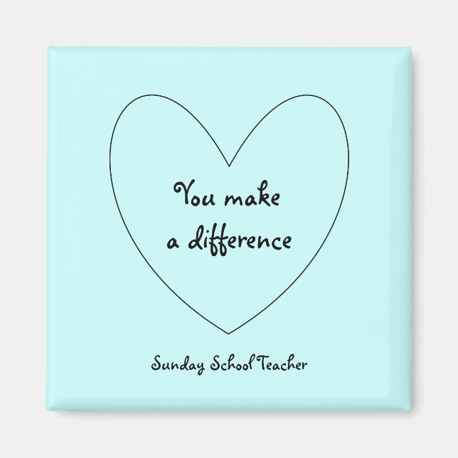 Imã Magnet de Professores da Escola de Domingo (Frente)