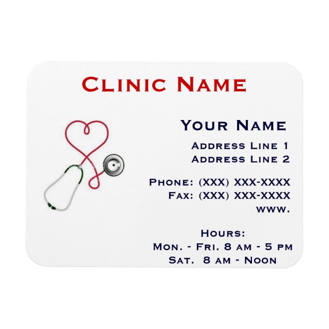 Ímã Magnet de Promoção Clínica - Horizonttl/Coração Dr (Horizontal)