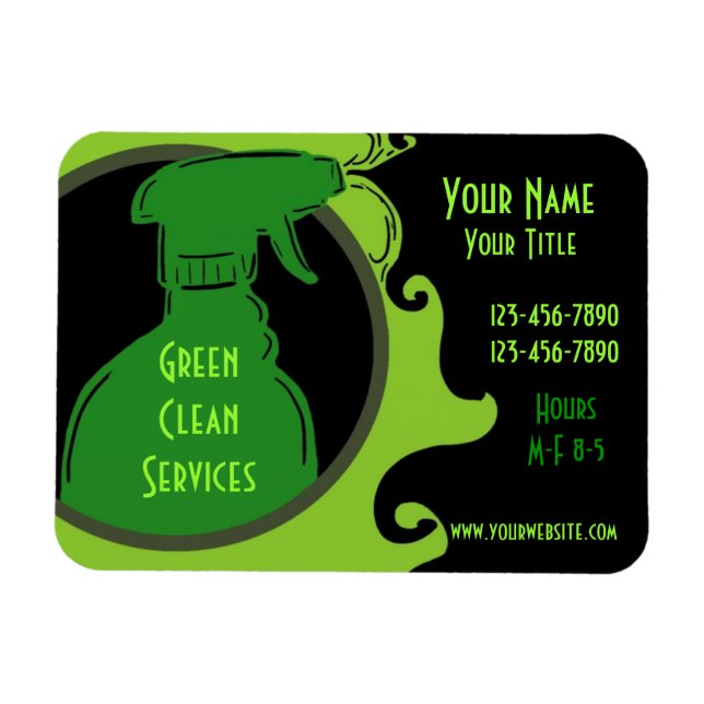 Ímã MAGNET de promocional de tema do Green Clean (Horizontal)