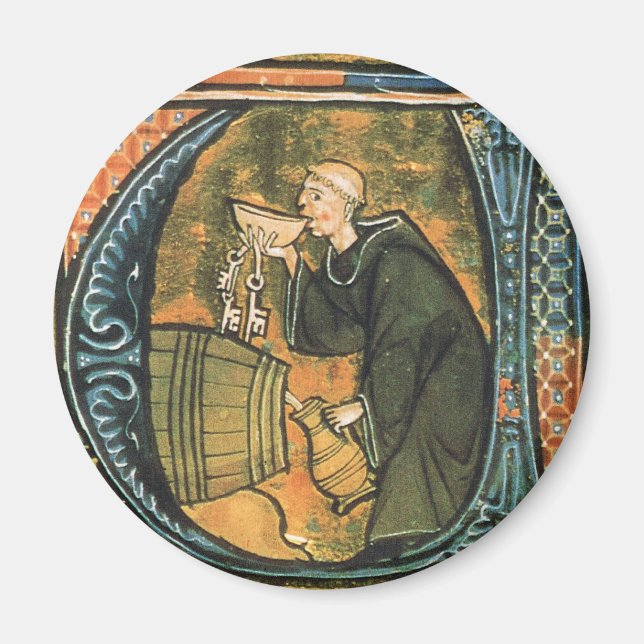 Imã Magnet de Provando Monge Medieval (Frente)