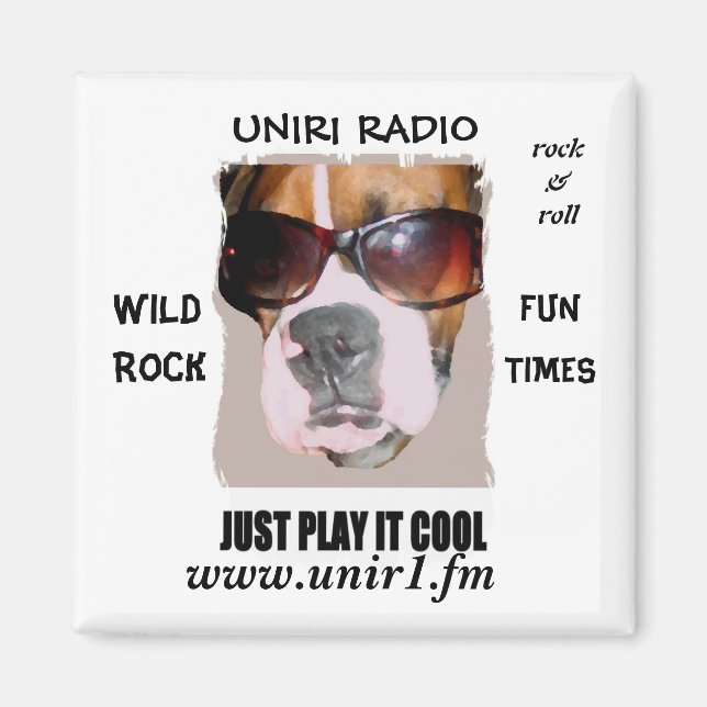 IMÃ MAGNET DE RÁDIO UNIR1 COM CABEÇA DE BOXER (Frente)