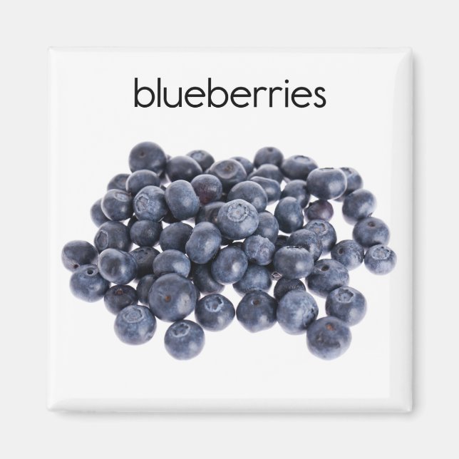 Imã Magnet De Refrigerador De Airelas Blueberry (Frente)