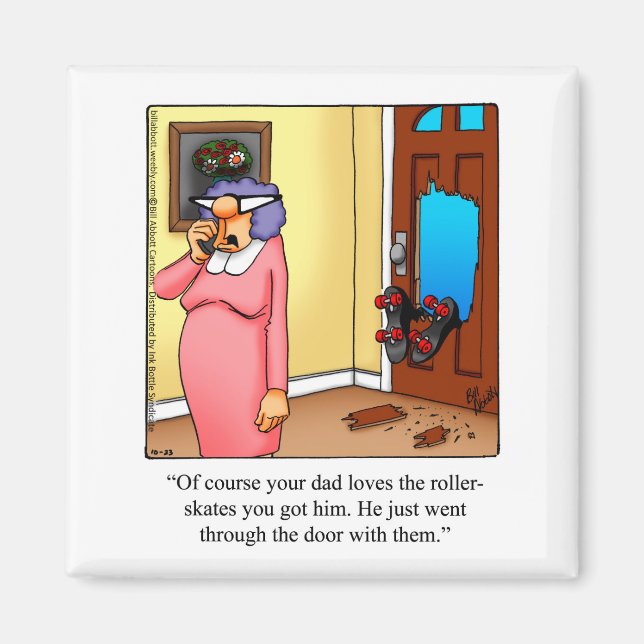 Imã Magnet de Refrigerador de Humor de Parêntesis (Frente)