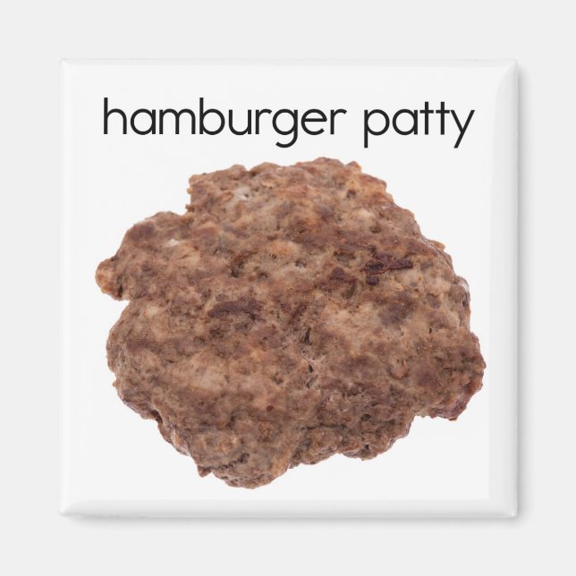 Imã Magnet de Refrigerador de Patentes de Hamburger (Frente)