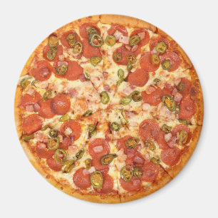 Imã Magnet De Refrigerador De Pizza De Pepperoni E De