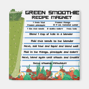 Imã Magnet de Refrigerador de Receitas de Suavização