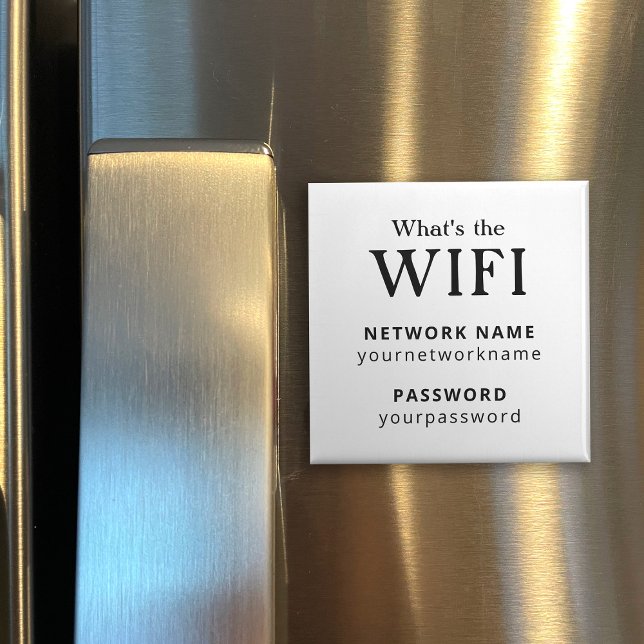 Imã Magnet De Refrigerador De Senha Wifi De Convidado  (Criador carregado)