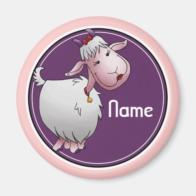 Imã Magnet De Refrigerador, Modelo De Nome, Caprino Cu (Frente)