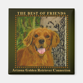 Imã Magnet de Retriever de Ouro Clássico