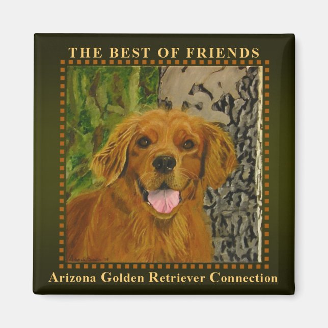 Imã Magnet de Retriever de Ouro Clássico (Frente)