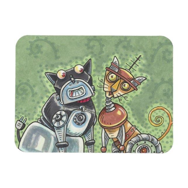 Ímã MAGNET De Robôs De Gato E Cão *Personalizar (Horizontal)