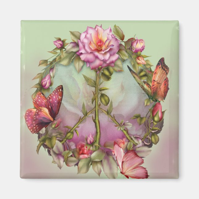 Imã Magnet de Rosas de Paz (Frente)