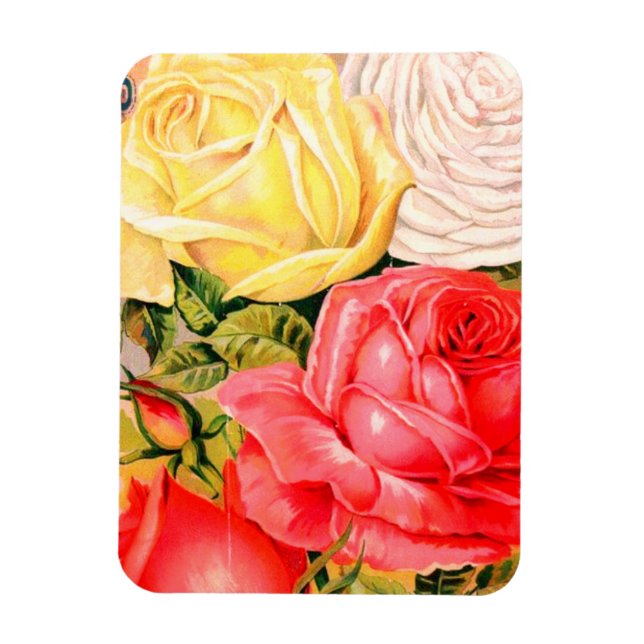 Ímã Magnet de Rosas de Vintage (Vertical)