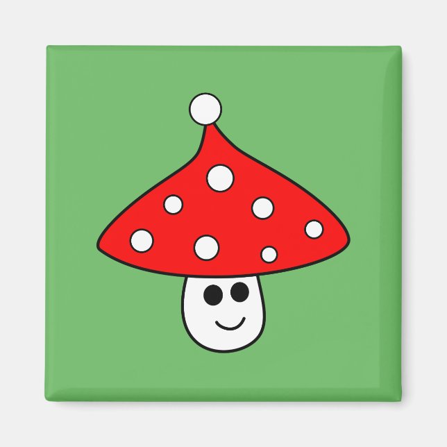 Imã Magnet de Santa Hat Mushroom (Frente)