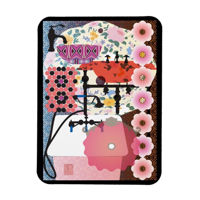 Ímã Magnet de Sinais Rosa (Vertical)