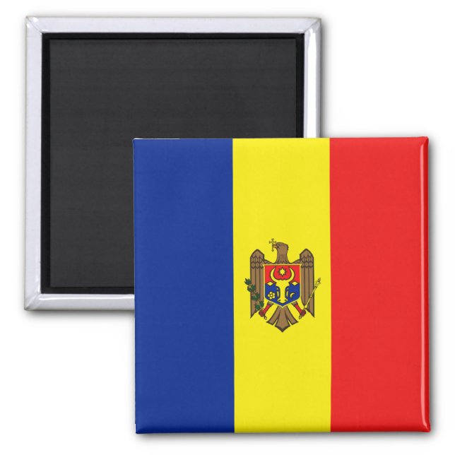 Imã Magnet de Sinalizador da Moldávia (Frente)