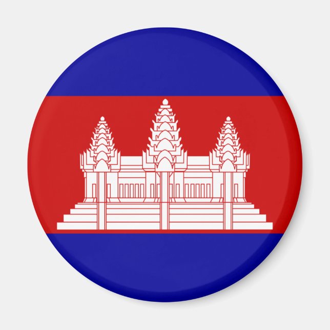 Imã Magnet de Sinalizador do Camboja (Frente)