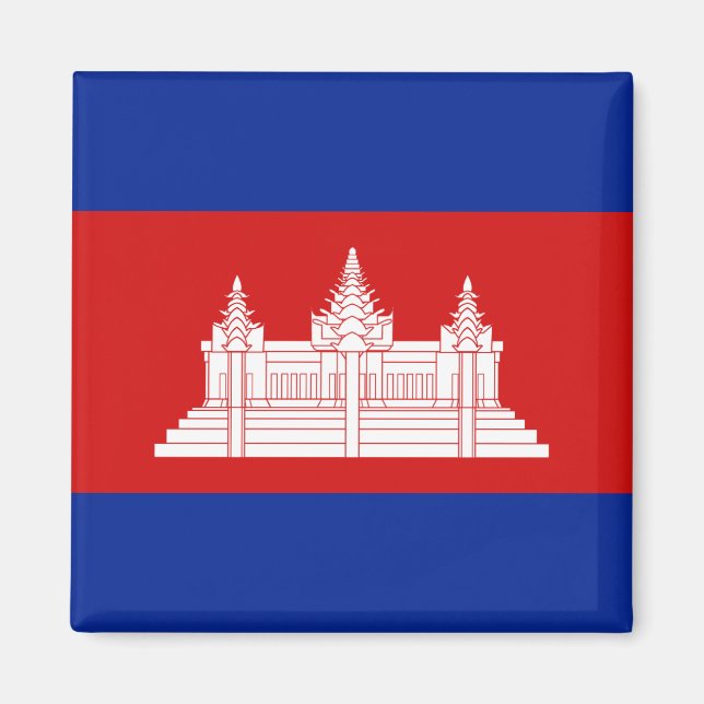 Imã Magnet de Sinalizador do Camboja (Frente)