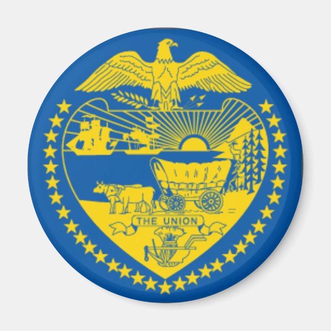 Imã Magnet de Sinalizador do Estado do Oregon (Frente)