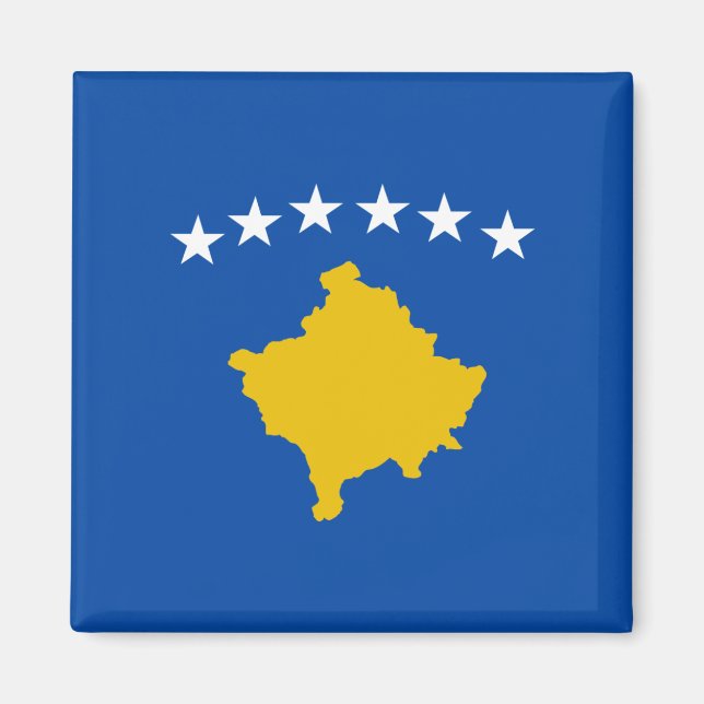 Imã Magnet de Sinalizador do Kosovo (Frente)
