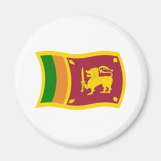 Imã Magnet de Sinalizador do Sri Lanka (Frente)