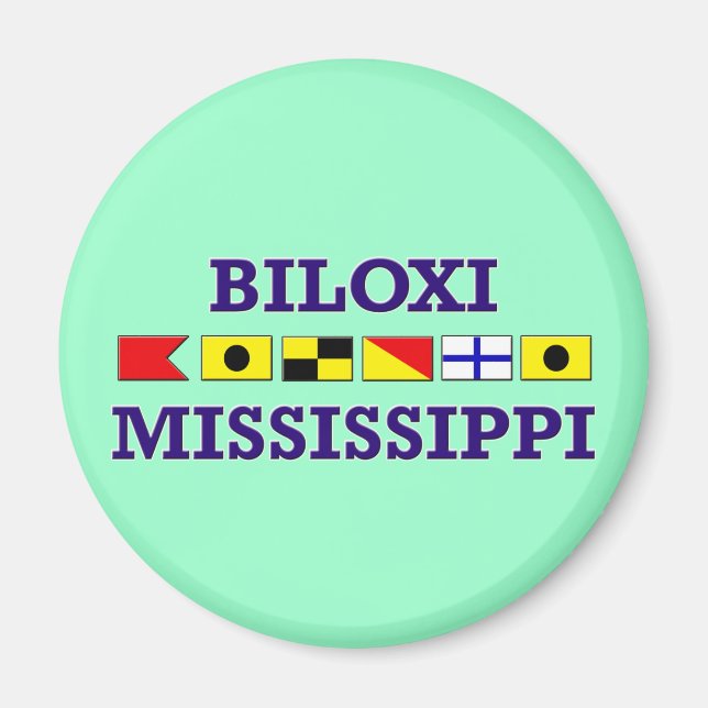 Imã Magnet de Sinalizadores Náuticos de Biloxi (Frente)