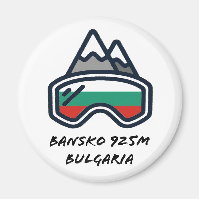 Imã Magnet De Snowboard De Bansko Ski (Frente)