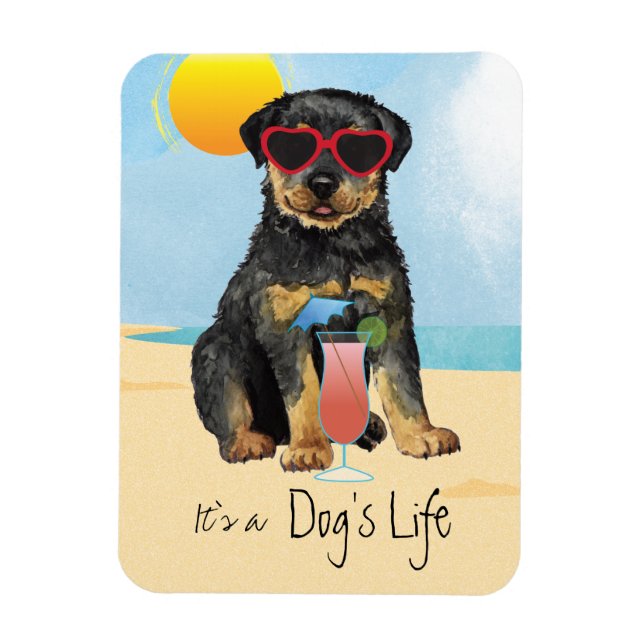 Ímã Magnet de Summer Rottweiler (Vertical)