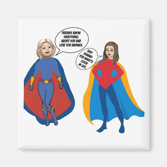 Imã Magnet de Super Amigos Personalizados (Frente)