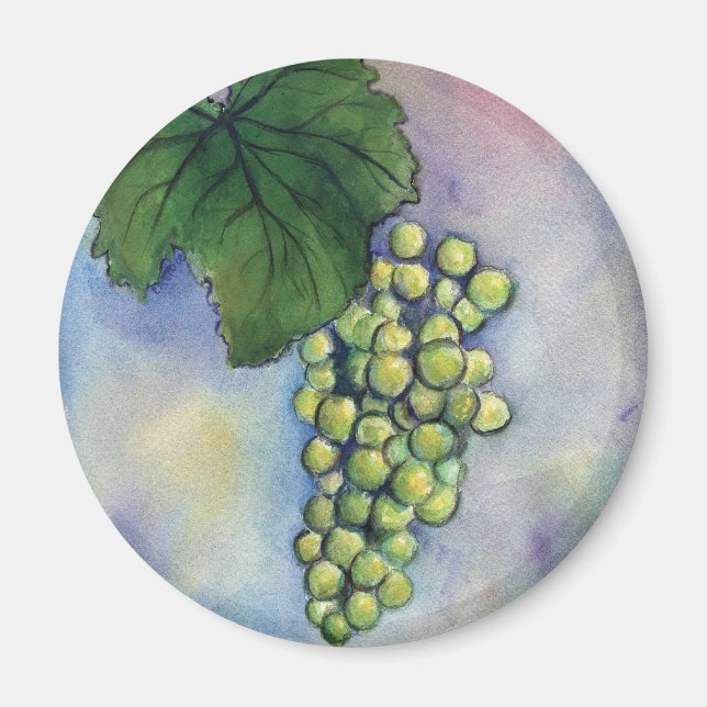 Imã Magnet De Uvas De Vinho Chardonnay (Frente)