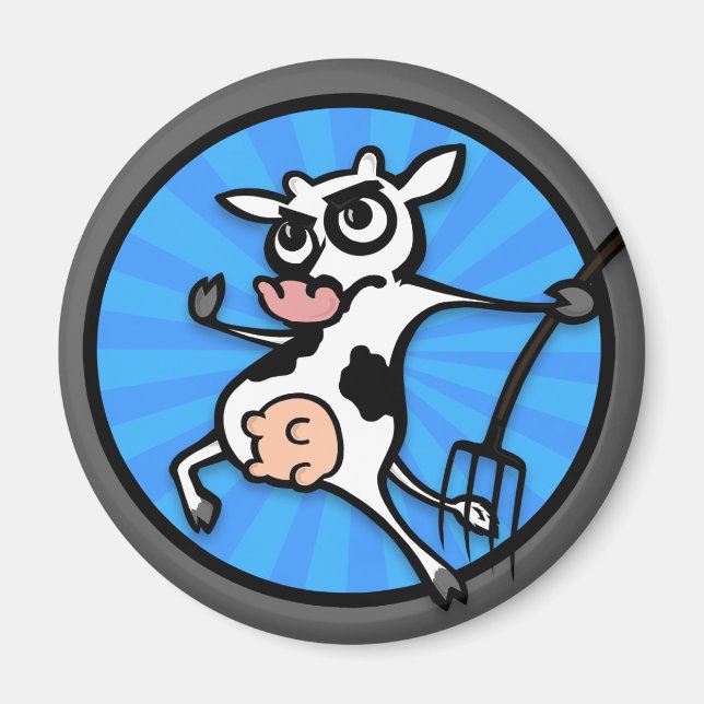IMÃ MAGNET DE VACA DE CARTÃO ENGRAÇADO (Frente)