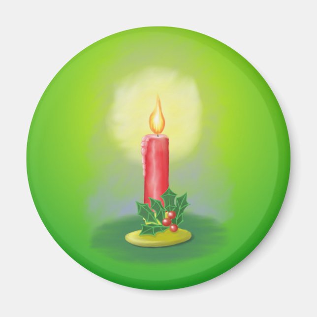 Imã Magnet de Velas de Feriado (Frente)