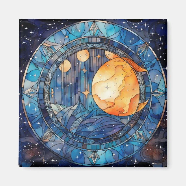 Imã Magnet De Vidro Celestial (Frente)
