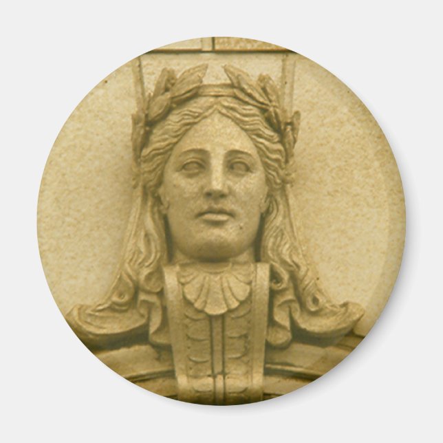 Imã Magnet - Detalhe da arquitetura - Cabeça Feminino (Frente)