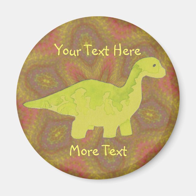 Imã Magnet Dino Amarelo (Frente)