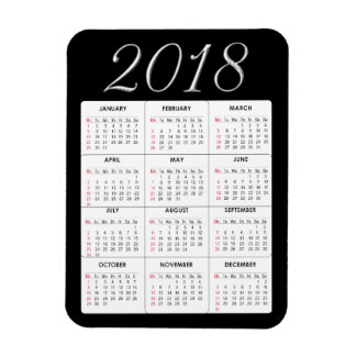 Ímã Magnet do Calendário Vermelho 2018