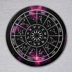 Imã Magnet do Calendário Zodiac   Sinais estelares de