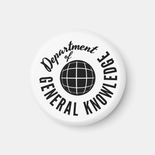 Imã Magnet do Departamento de Conhecimentos Gerais (Frente)