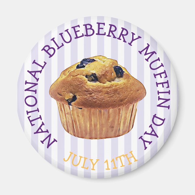 Imã Magnet do Dia de Julho Nacional do Muffin de Aroma (Frente)