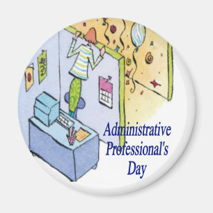 Imã Magnet do Dia do Profissional Administrativo