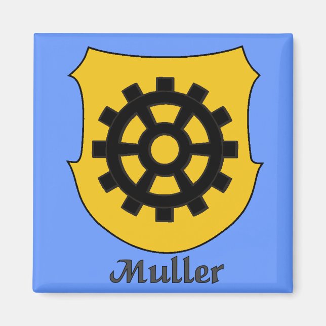 Imã Magnet do Escudo da Família Muller (Frente)