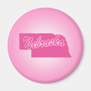 Imã Magnet do estado rosa do Nebraska