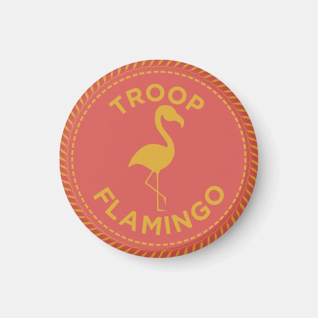 Imã Magnet do Flamingo Troop IGGPPCamp (Frente)