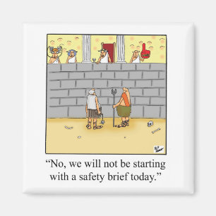 Imã Magnet do Funny Safety Brief Workplace